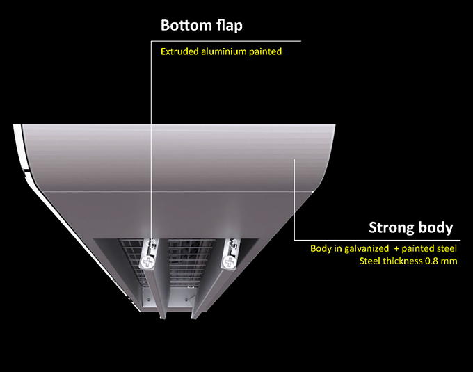 high wall fan coil strong body